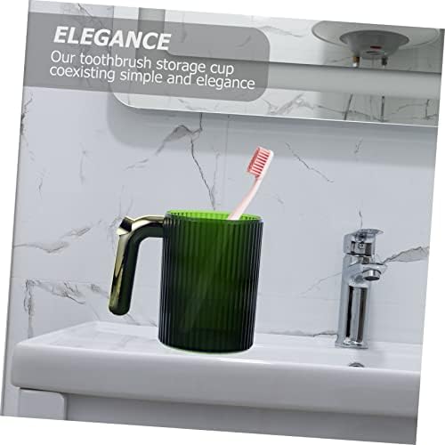 PRETTYZOOM Travel-Sized Gold-Plated Toothbrush Holder