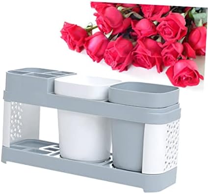 Amosfun Suction Cup Toothbrush Holder with 5 Slots