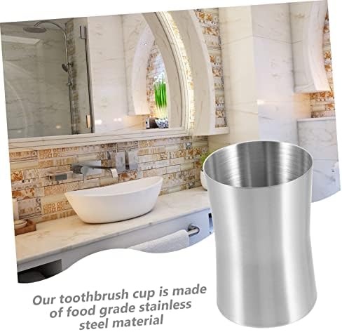 Stainless Steel Toothbrush Cup for Bathroom Travel Family Use