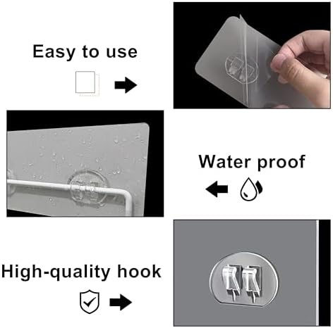 Admeya 15-Piece Shower Caddy Adhesive for Bathrooms Strong Waterproof
