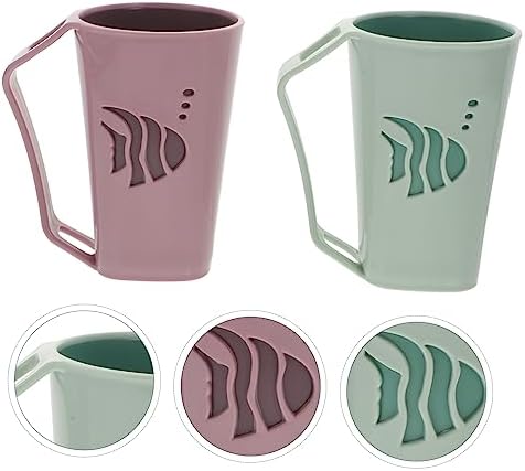 Double Trouble Toothpaste Toothbrush Tumbler Cups Set with 2 Reusable Modern Design