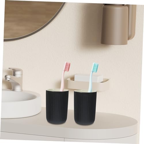 2Pcs Vintage Toothbrush Cup Reusable Bathroom Tumbler