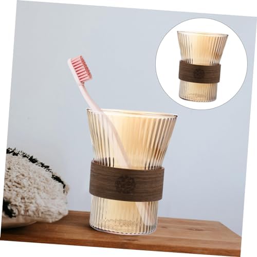 MAGICLULU Elegant Glass Toothbrush Cup