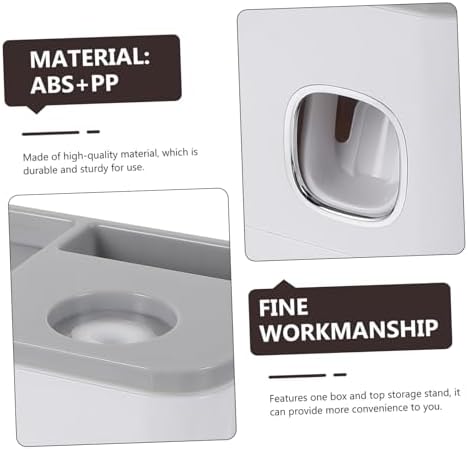 wall Mounted Toothbrush Holder with Storage