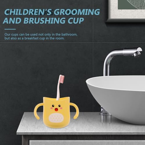 TOYANDONA Double-Handled Kids Toothbrush Cup