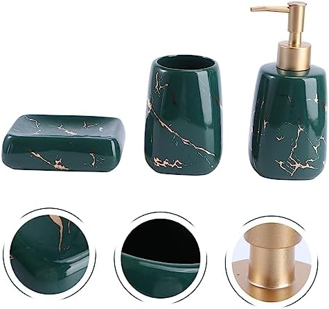 3Pcs Snow White Marble Bathroom Toothbrush Holder Soap Dish