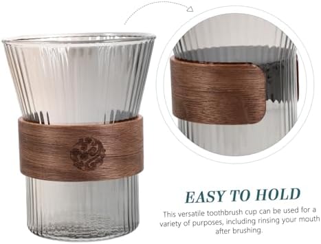 LIFKOME Glass Toothbrush Mouthwash Rinsing Cup