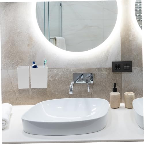 Mobestech Wall Mounted Toothbrush Holder and Toothpaste Dispenser Set