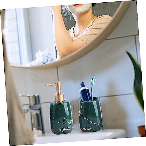 3Pcs Snow White Marble Bathroom Toothbrush Holder Soap Dish