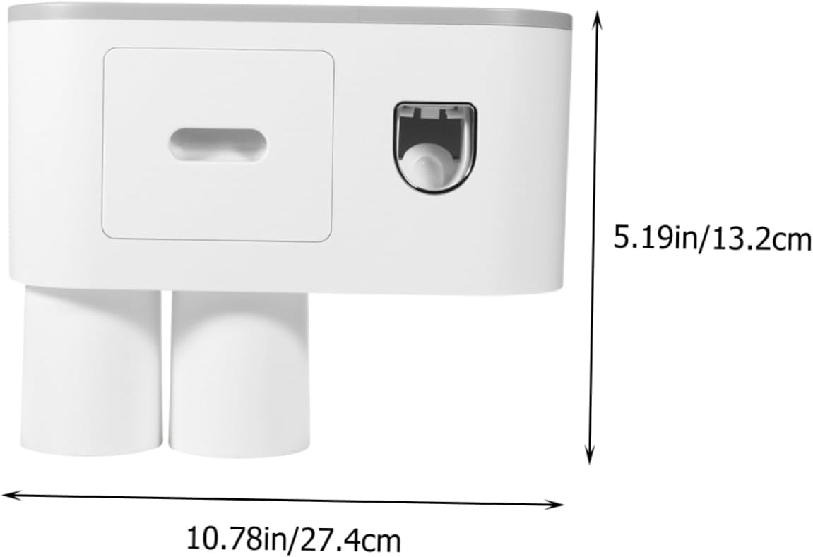 Wall-Mount Toothbrush Toothpaste Organizer