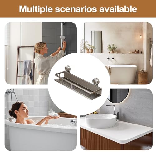 Space-Saving Suction Cup Bathroom Organizer