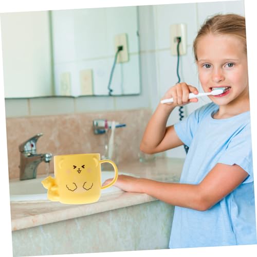 Adorable Bear Toothbrush Cup for Mouthwash 2-Piece Set