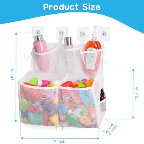 Quick Release Space-Saving Bath Toy Organizer - Durable Easy to Use