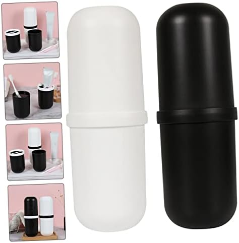 2-Piece Compact Travel Toothbrush Holder