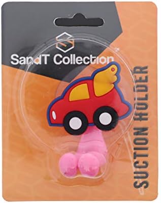 SandT Collection Car Suction Toothbrush Holder for Mirror Wall - Pink