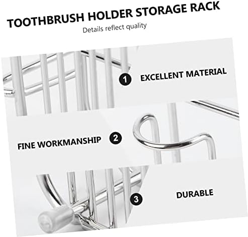 Stainless Steel Wall-Mounted Toothbrush Holder
