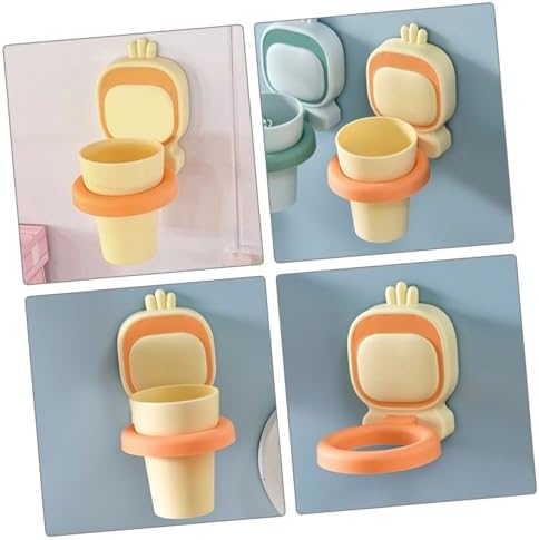 Eco-Friendly Toothbrush Cup - Wall-Mounted Organizer for Smooth Surfaces
