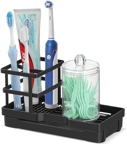 Stylish Toothbrush Swab Holder Set for Bathroom
