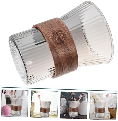 Elegant Glass Toothbrush Mouthwash Cup