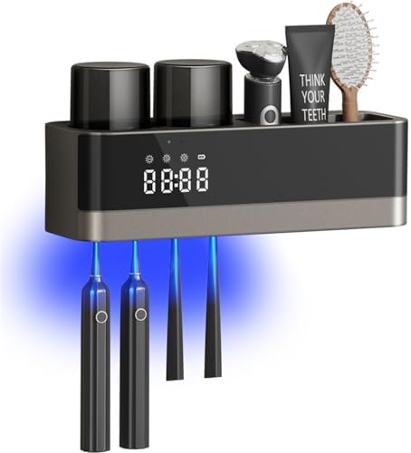 Rechargeable Electric Toothbrush Holder with Smart Cleaning Wireless Drying
