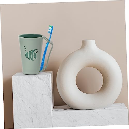 UGH-Free Design ULTECHNOVO 2pcs Wear-Resistant Gargle Cup Toothbrush Holder