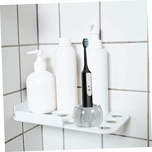 2Pcs Marbling Ceramic Toothbrush Holder Organizer