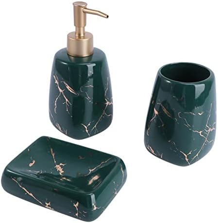 3Pcs Snow White Marble Bathroom Toothbrush Holder Soap Dish