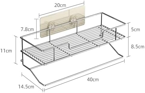 Transform Your Splash - No Drilling Shower Caddy with Towel Rack