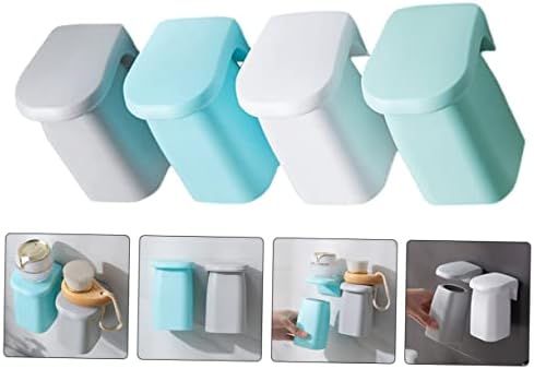 4-Piece Non-Marking Wall-Mounted Toothbrush Cup Set