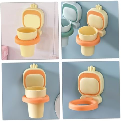 Cute Wall-Mounted Toothbrush Holder for Boys Girls in Bathroom