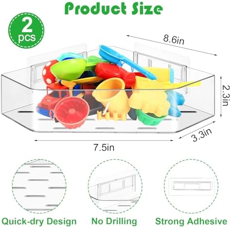 Secure 2-Pack Bath Toy Holder