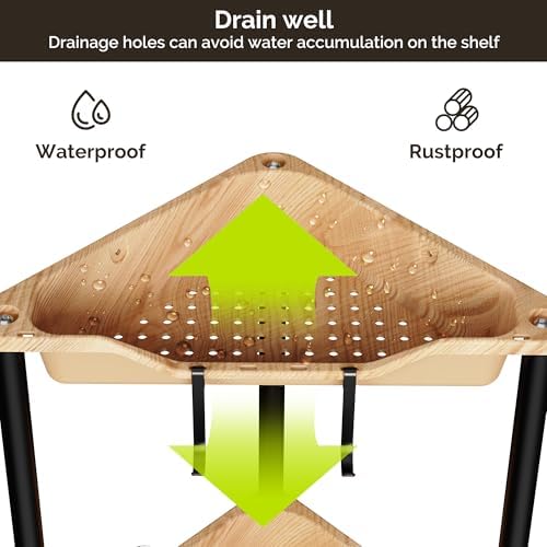 Orimade Rust-Resistant Floor Standing Corner Shower Organizer