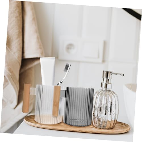 PRETYZOOM 4-Piece Toothbrush Cup Set for Bathroom