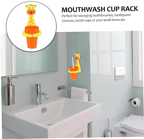 PP Plastic Toothbrush Holder Mount Set of 2