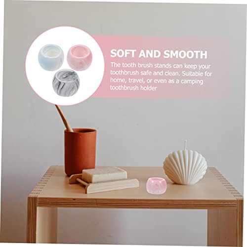 Healifty 3-Piece Ceramic Electric Toothbrush Holder Pack for Bathrooms