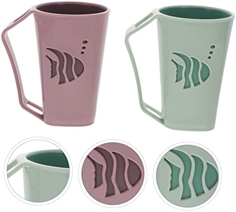 Two-Piece BAZEITFLOW Toothbrush Holder PE Material Strong Practical Bathroom Organizer