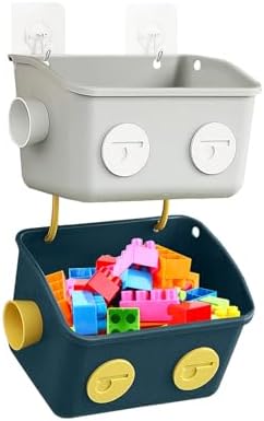 Karceyworth Bath Toy Storage Organizer Basket - Cute Robot Design