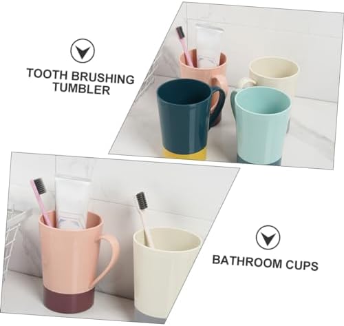 Stylish 4-Pack Reusable Toothbrush Holder Cups for Travel Camping