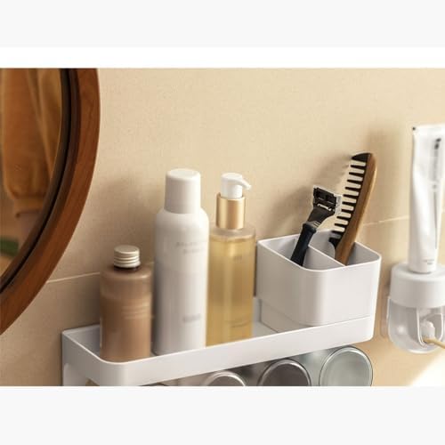 Wall-Mounted Toothbrush Holder Gray Storage Box Bathroom Accessory
