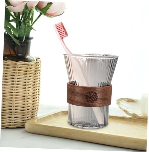 Elegant Glass Toothbrush Mouthwash Cup