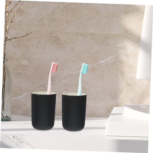 2-Piece Retro Toothbrush Cups for Home and Travel