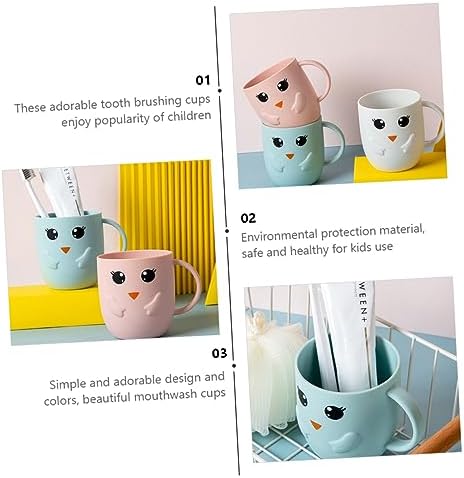 Giveaway Winning Frosted Toothbrush Cups Set for Boys and Girls