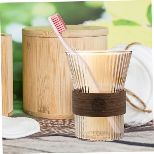 HAKIDZELStylish Glass Toothbrush Mug for Bathroom