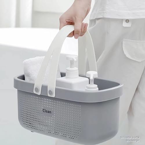 LAIGOO Gray Shower Caddy Basket for Bathroom organize storage