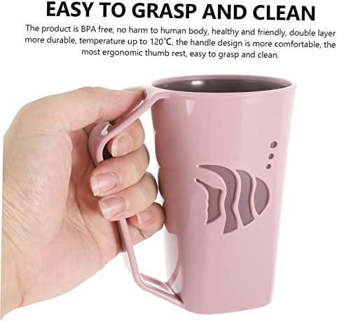 Double Trouble Toothpaste Toothbrush Tumbler Cups Set with 2 Reusable Modern Design