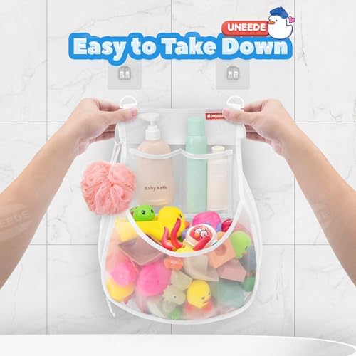 UNEEDE Wall-Mounted Bath Toy Organizer