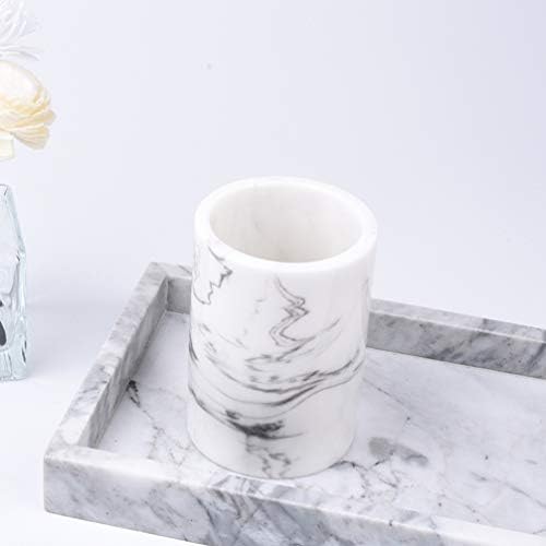 DoItool 1-Piece Family Toothbrush Mouthwash Holder with Marbling Gargle Cup