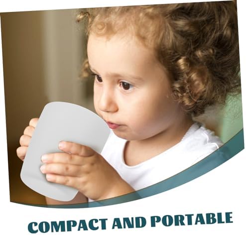 4-Piece Silicone Drop-Open Mouth Cup Set for Boys and Girls