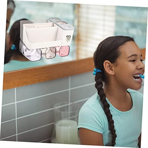 Amosfun Multi-Functional Wall-Mounted Toothbrush and Toothpaste Holder