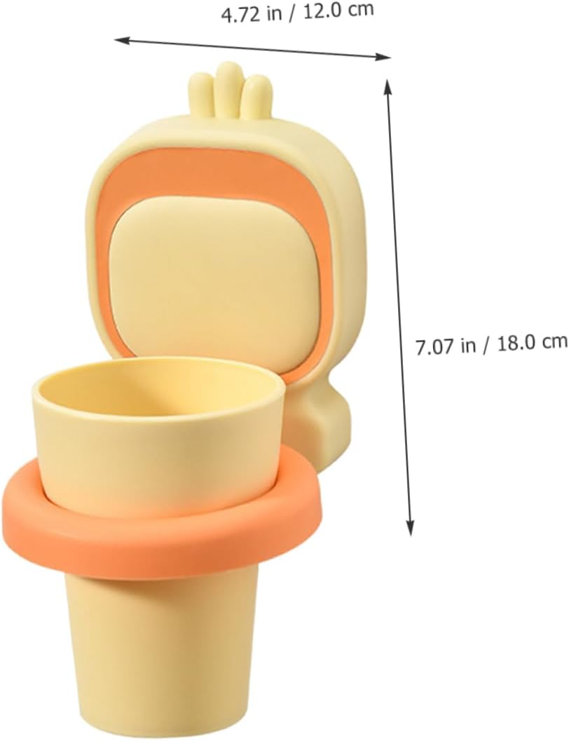 Labrimp 1set Toothbrush Cup Creative Bathroom Holder No Drill Wall-Mounted Design